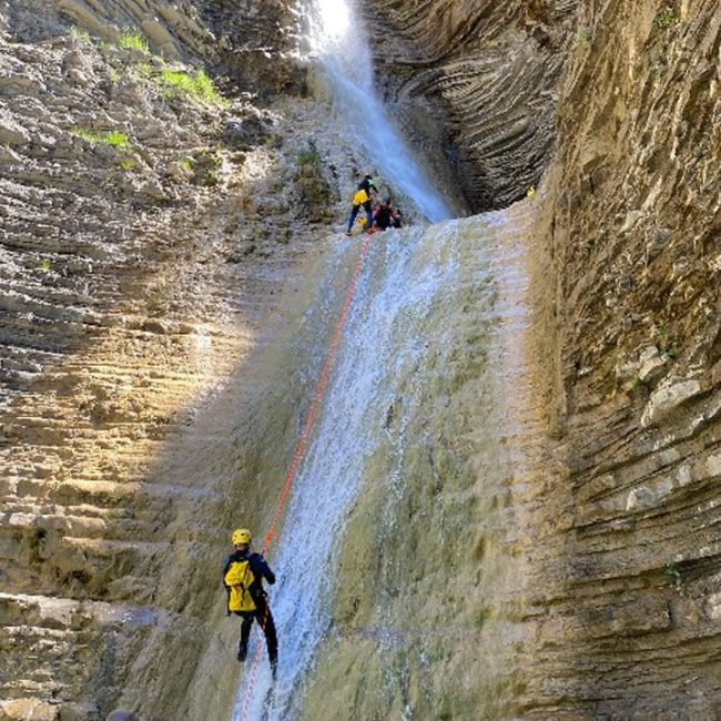 escalada en barranco pirineo aragonés